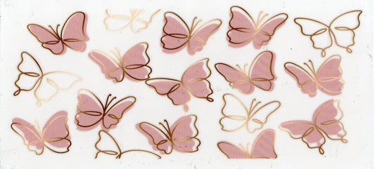 152. Butterflies - Mauve/Gold