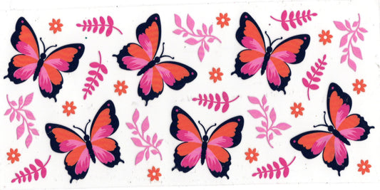 157. Butterflies - Pink/Orange