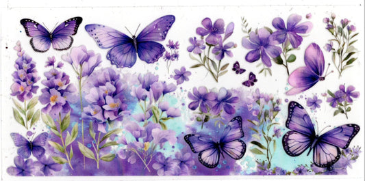 #352. Purple butterflies/flowers