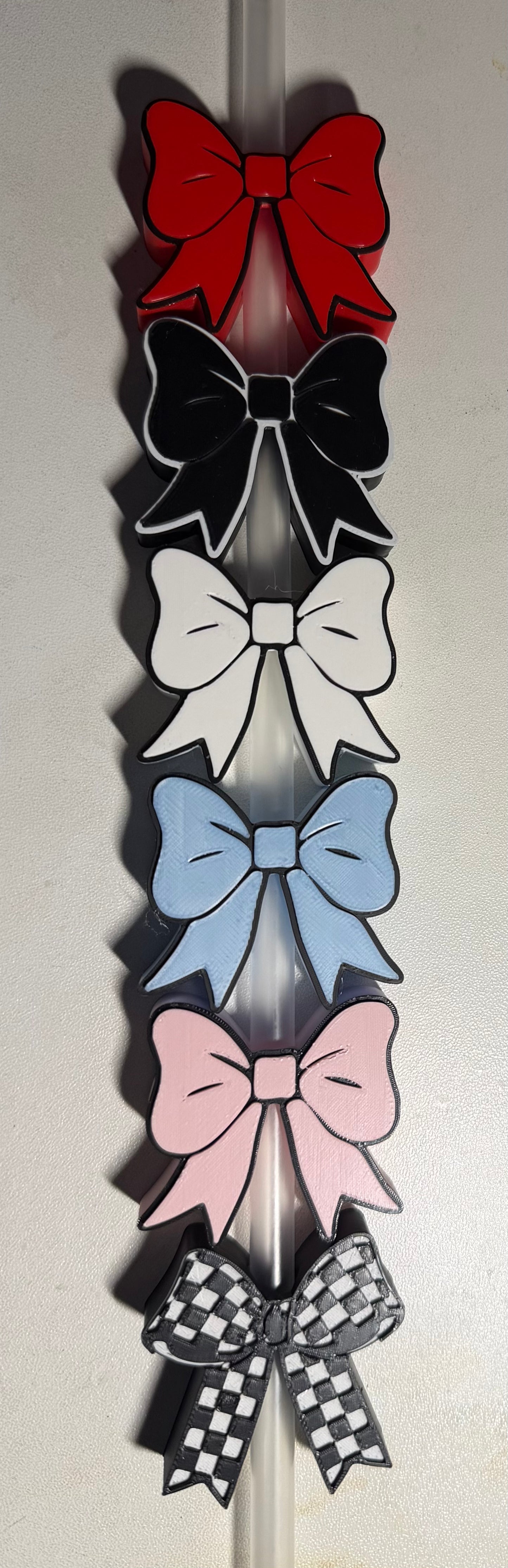 Bow Straw Toppers