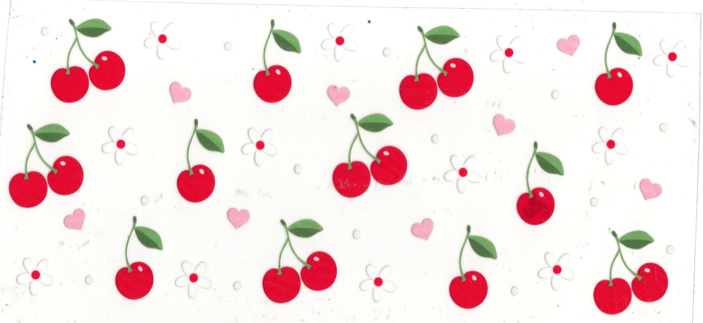 174C. Food - Cherries/white flowers
